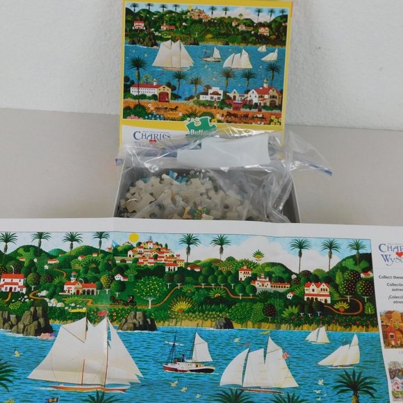 Old California Buffalo 300 Large pc Jigsaw Puzzle 21x15 COMPLETE Charles Wysocki - Picture 4 of 11